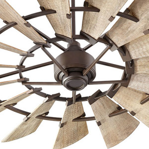 Quorum: Windmill Fan in Oiled Bronze Finish with Weathered Oak Blades