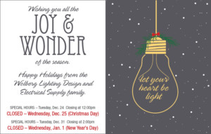 Holiday Greetings from Wolberg Lighting and Electrical