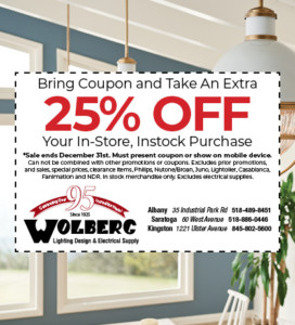 Wolberg Lighting and Electric 25% Off lighting coupon