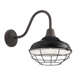 Pier Collection 1 light outdoor wall/ceiling light in Gloss Grey offers the vintage outdoorsy look