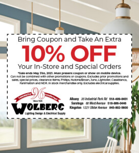 10% Off Lighting and WOlberg Lighting