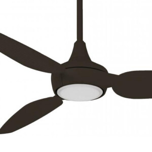 Seacrest Collection 60” 3-Blade Ceiling Fan in Oil Rubbed Bronze with Oil Rubbed Bronze Blades and Etched Glass LED Light F675L-ORB