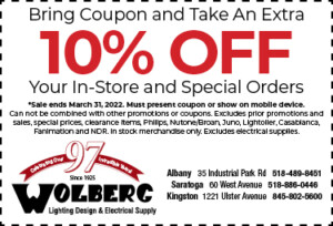 10% Off Lighting and Ceiling fans