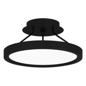 Outskirts Collection LED Semi-Flush Mount in Matte Black with Acrylic Diffuser OST1811EK