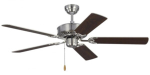 Haven Collection 52” 5-Blade Ceiling Fan in Brushed Steel with Silver Blades 5HV52RZW