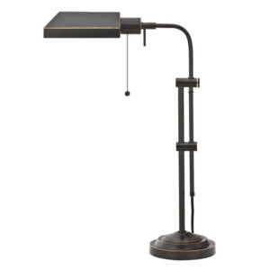 Pharmacy Collection 1-Light Table Lamp in Dark Bronze with Adjustable Pole CAL Lighting BO-117TBDB