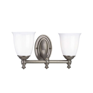 victorian Collection 2 light bath light in aged pewter finish.